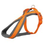 Nylonový postroj PREMIUM podšitý – papaya