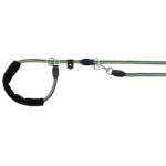 FUSION kulaté vodítko Retrívrs gum.rukojetí M-XL 1,90m/13mm, černo-zelený