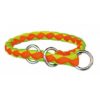 Obojek CAVO kulatý polostahovací – neon oranžový/zelený