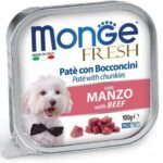 MONGE FRESH – paštika a kousky s hovězím 100 g pro psy