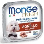 MONGE FRESH – paštika a kousky s jehněčím 100 g pro psy