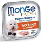 MONGE FRESH – paštika a kousky s krůtou 100 g pro psy