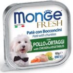 MONGE FRESH – paštika a kousky s kuřetem a zeleninou 100g pro psy