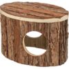 Domek METTE pro křečky, 18 x 12 x 12 cm, přírodní dřevo s kůrou
