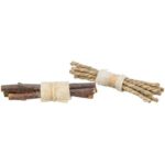 Set svazků tyček – přírodní hračka pro hlodavce 10 x 3 cm, lufa/dřeva/mořská tráva, 2 ks