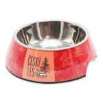 AK Český les melaminová miska s nerez vložkou L 1200ml červená