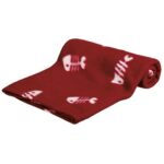 Flísová deka BEANY 100x70cm – vínová s rybí kostrou