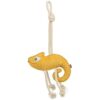 Chamelion – chameleon na laně, 45 cm, hračka pro psy, 100% pravá kůže/lano, žlutá