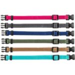 Balení nylon.rozeznávacích obojků pro štěňata M-L 22-35cm/10mm, fuchs,šedá,mod,khaki,oříšk,oceán