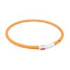 Flash USB svítící obojek XS-XL 70 cm / 10 mm,  – oranžová (RP 2,10 Kč)