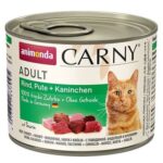 ANIMONDA konzerva CARNY Adult – hovězí, krůta, králík 200g