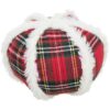Xmas Ball – vánoční látkový míč zdobený plyšem, 15 cm