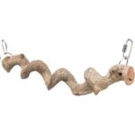 Přírodní závěsné “cikcak” bidýlko, 36 cm/ø 25 mm, dračí dřevo