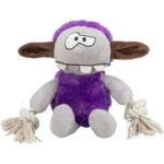 MONSTER I. – plyšová příšerka s vnitřním lanem, se zvukem, 32 cm, fialová