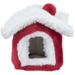 Xmas Cuddly CAVE – plyšový domek pro osmáka 23 x 18 x 24 cm, červená/bílá