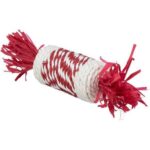Xmas Candy Roll – 100 % přírodní hračka pro hlodavce, 18 cm, červená/bílá