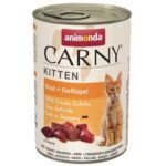 ANIMONDA konzerva CARNY Kitten – hovězí + drůbež 400g