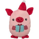 Xmas Pig – prasátko 19 cm, hračka pro psy bez zvuku, plyš