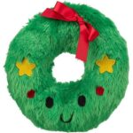 Xmas Wreath – vánoční věnec, plyšová hračka pro psy,  22 cm