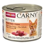 ANIMONDA konzerva CARNY Kitten – telecí + kuřecí + krůta  200g