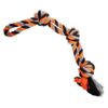 Dvojité lano HipHop bavlněné 3 knoty 60 cm / 450 g šedá, tm.šedá, oranžová