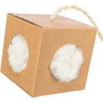 Box s hnízdícím materiálem, 9x9x9 cm/ 6g, karton/kapok