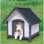 Natura bouda pro psa se sedlovou střechou, S-M: 71 x 77 x 76 cm, šedá