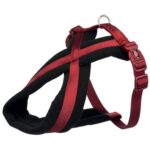 Nylonový postroj PREMIUM podšitý – burgundy – DOPRODEJ