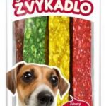 Akinu Plátky žvýkací barevné pamlsek pro psy 12,5 cm 6 ks