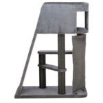 Škrabadlo ACTIVE, 96 x 38 / 122 cm, s lezeckou rampou, šedá