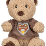Oktoberfest Teddy, plyšový medvídek bez zvuku, 27 cm, béžová/hnědá – LIMITOVANÁ NABÍDKA